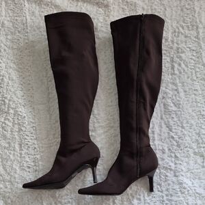 🎈Brown Over the Knee Stretch Boots